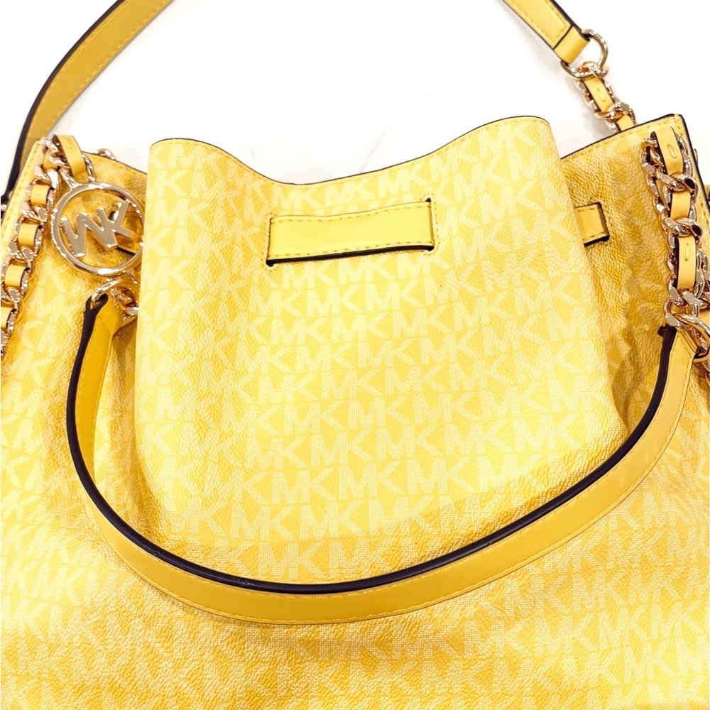 Michael Kors Mina Large Signature Logo Chain Shoulder Bag - Picture 5 of 5